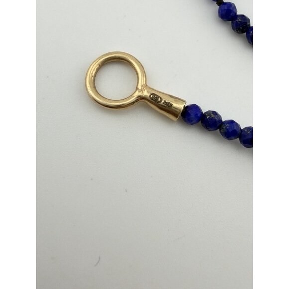 Marla Aaron Itty Bitty Strand with Lapis Chain Necklace 14k Rose Gold Loops - Picture 4 of 8